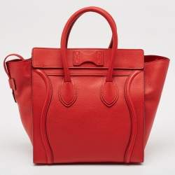 مملوكة مسبقًا Celine Red Leather Mini Luggage Tote