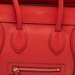 مملوكة مسبقًا Celine Red Leather Mini Luggage Tote