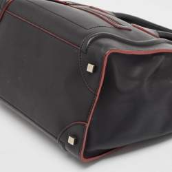 مملوكة مسبقًا Celine Black/Red Leather Mini Luggage Tote
