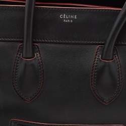 مملوكة مسبقًا Celine Black/Red Leather Mini Luggage Tote
