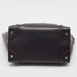 مملوكة مسبقًا Celine Black/Red Leather Mini Luggage Tote