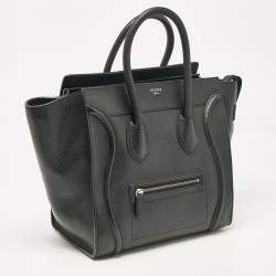 مملوكة مسبقًا Celine Black Leather Mini Luggage Tote