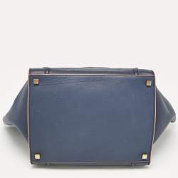 Celine Navy Blue Leather Medium Phantom Luggage Tote