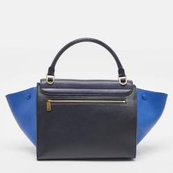 Pre Owned Celine Tricolor Leather Medium Trapeze Top Handle Bag