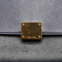 Pre Owned Celine Tricolor Leather Medium Trapeze Top Handle Bag