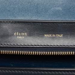 Pre Owned Celine Tricolor Leather Medium Trapeze Top Handle Bag