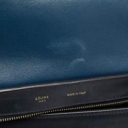 Pre Owned Celine Tricolor Leather Medium Trapeze Top Handle Bag