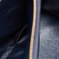 مملوكة مسبقًا Celine Navy Blue Leather Mini Luggage Tote