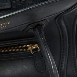 Celine Black Leather Nano Luggage Tote