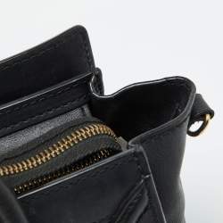 Celine Black Leather Nano Luggage Tote