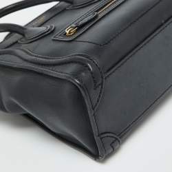 Celine Black Leather Nano Luggage Tote