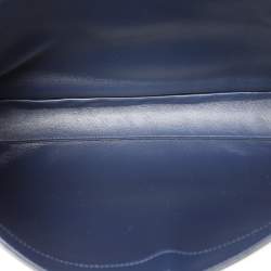 Celine Dark Blue Leather Large Classique 16 Top Handle Bag