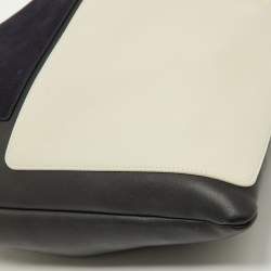 Pre Owned Celine Tricolor Leather and Suede Geometrical Bag