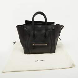 Celine Black Leather Mini Luggage Tote