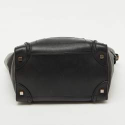 Celine Black Leather Mini Luggage Tote