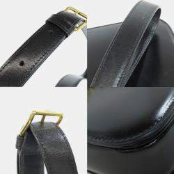 Celine Black Calfskin Leather Triomphe Shoulder Bag