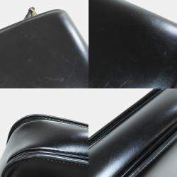 Celine Black Calfskin Leather Triomphe Shoulder Bag