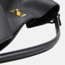 Celine Black Leather Bucket Bag