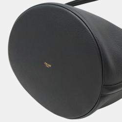 Celine Black Leather Bucket Bag