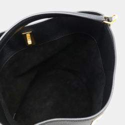 Celine Black Leather Bucket Bag