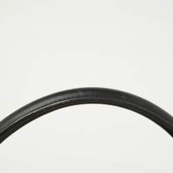 Pre Owned Celine Black Croc Embossed Leather and Suede Medium Trapeze Top Handle Bag