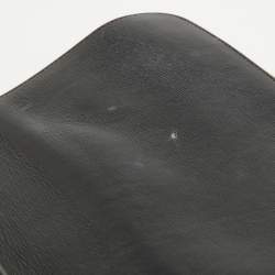 Pre Owned Celine Black Croc Embossed Leather and Suede Medium Trapeze Top Handle Bag