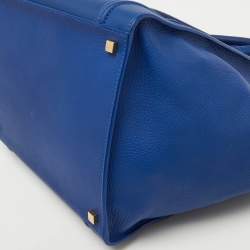 Pre Owned Celine Royal Blue/Orange Leather Medium Phantom Tote