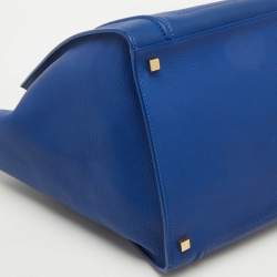 Pre Owned Celine Royal Blue/Orange Leather Medium Phantom Tote
