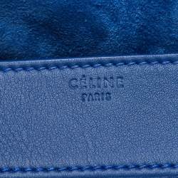 Pre Owned Celine Royal Blue/Orange Leather Medium Phantom Tote