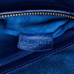 Pre Owned Celine Royal Blue/Orange Leather Medium Phantom Tote