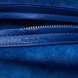 Pre Owned Celine Royal Blue/Orange Leather Medium Phantom Tote