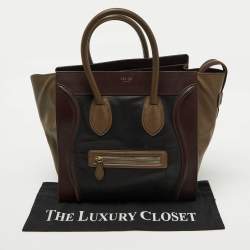 Celine Multicolor Leather Mini Luggage Tote