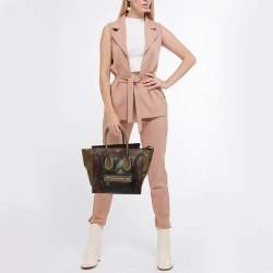 Celine Multicolor Leather Mini Luggage Tote