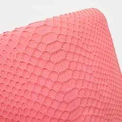 Celine Neon Pink Python Classic Box Flap Crossbody Bag