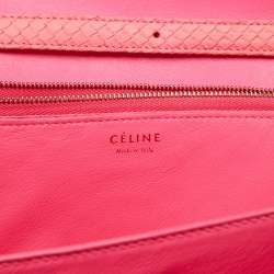 Celine Neon Pink Python Classic Box Flap Crossbody Bag