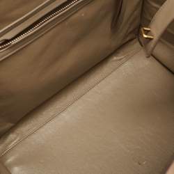 Pre Owned Celine Beige Croc Embossed Nubuck Leather Medium Phantom Luggage Tote