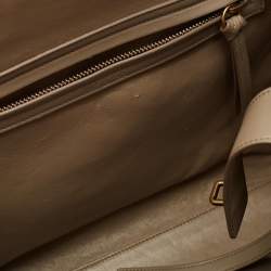 Pre Owned Celine Beige Croc Embossed Nubuck Leather Medium Phantom Luggage Tote