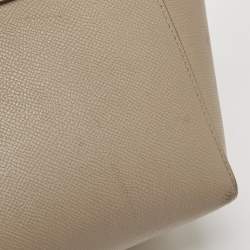 Pre Owned Celine Beige Leather Nano Belt Top Handle Bag