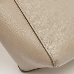 Pre Owned Celine Beige Leather Nano Belt Top Handle Bag