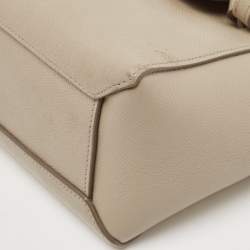 Pre Owned Celine Beige Leather Nano Belt Top Handle Bag