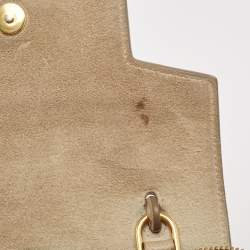 Pre Owned Celine Beige Leather Nano Belt Top Handle Bag