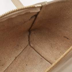 Pre Owned Celine Beige Leather Nano Belt Top Handle Bag