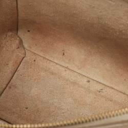 Pre Owned Celine Beige Leather Nano Belt Top Handle Bag