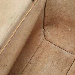 Pre Owned Celine Beige Leather Nano Belt Top Handle Bag