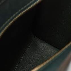 Pre Owned Celine Dark Green Leather Nano Luggage Tote
