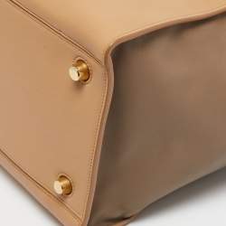 Pre Owned Celine Tricolor Leather Small Ring Satchel