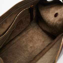 Pre Owned Celine Tricolor Leather Small Ring Satchel