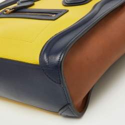 Celine Multicolor Leather Nano Luggage Tote