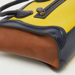 Celine Multicolor Leather Nano Luggage Tote