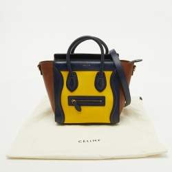 Celine Multicolor Leather Nano Luggage Tote